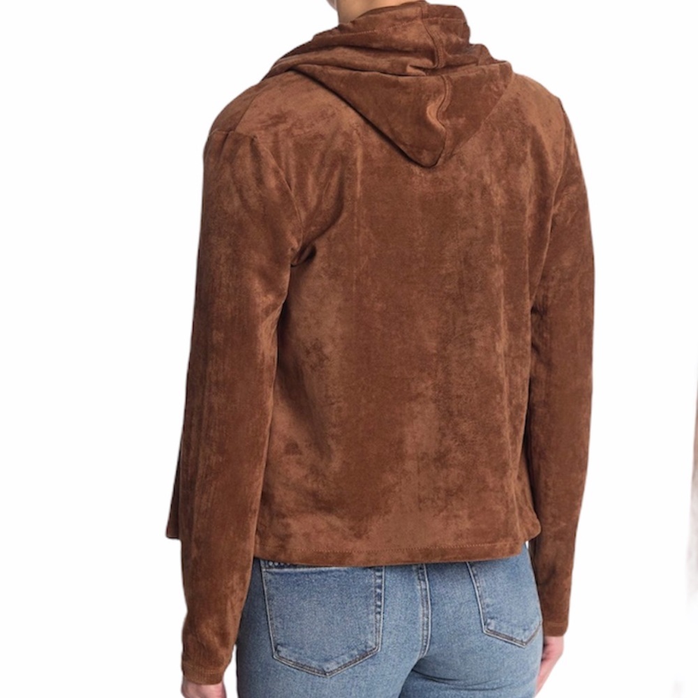 NEW BlankNYC Faux Suede Hooded Jacket NWT - Picture 2 of 8